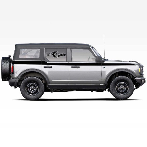 Akzent-Seitenstreifen Vinyl-Aufkleber für Musclecar Horse 2021