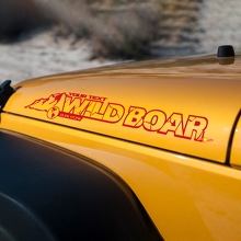 Wildschwein Mountain Style Motorhaubenaufkleber für Jeep Rubicon JK_2