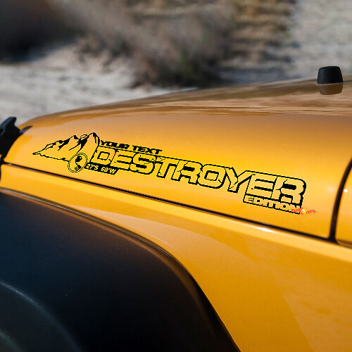 Destroyer Mountain Style Hauben Vinyl-Aufkleber für Jeep Wrangler JK