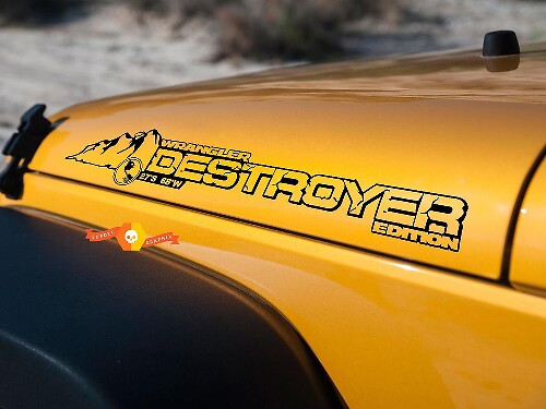 2 Jeep Rubicon Destroyer Mountain JK Motorhaubenaufkleber