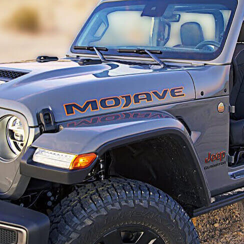 Mojave Motorhauben-Vinylaufkleber Paar für Jeep Gladiator