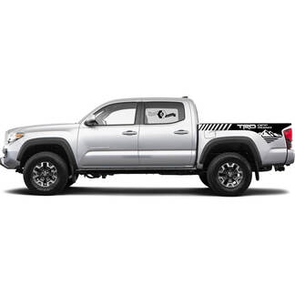 2 Aufkleber-Kit für Toyota Tacoma Trd Mountains Bed Decal Sticker Graphic Side WRAP
