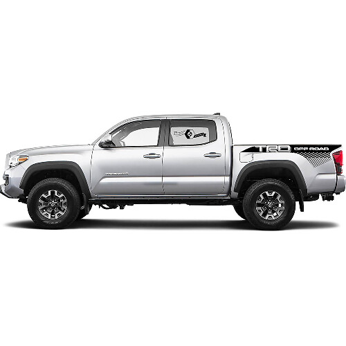 2 Aufkleber-Kit für Toyota TRD Off-Road Tacoma Slit Lines Bettseite Aufkleber Grafik
