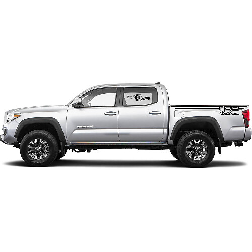 2 Aufkleber-Kit Für Toyota Tacoma Trd Off Road Mountains Lines Bed Decal Sticker Graphic Side WRAP
