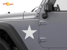 Abgenutztes Militärstern-Vinyl-Aufkleber-Set für Jeep Wrangler_2
