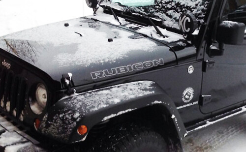 2 Jeep Rubicon Motorhaube alle Farben CJ TJ YJ JK XJ Cricut Vinyl Stick 1