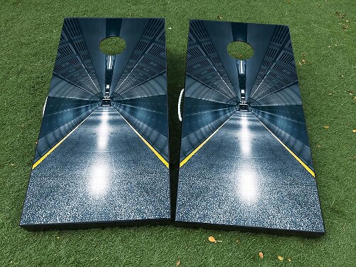 Tunnel Cornhole Board Laminierte Vinyl Aufkleber Set_1