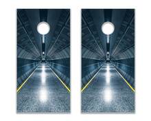 Tunnel Cornhole Board Laminierte Vinyl Aufkleber Set_2