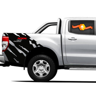 4x4 Off Road Truck Splash Seitenbett Graphics Decals für Ford Ranger 3
