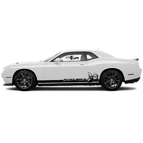 SRT Scat Pack Rocker Panel Streifen Vinyl-Aufkleber für Dodge Challenger