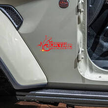 Benutzerdefinierter Text Mojave Gecko Seiten-Vinylaufkleber-Set für Jeep Wrangler Rubicon_3