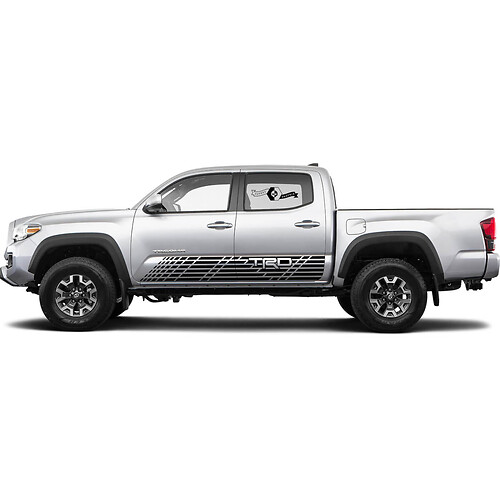 TRD Schachbrett-Streifen Seiten-Vinylaufkleber für Toyota Tacoma 2016-2019