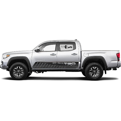 2X Toyota Tacoma TRD Off Road 2021 Seitenstreifen Vinyl Aufkleber Rocker Panel Grafiken Rallye Sticker
