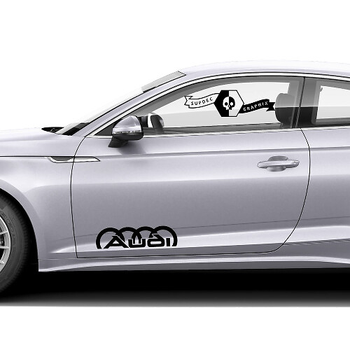Paar Audi A5 Auto Styling Vinyl Auto Aufkleber für Audi Türseite im einheitlichen Stil
