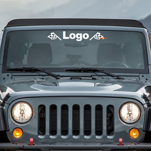 Aufkleber für Frontscheibe mit individuellem Logo & Flaggen für Jeep_2