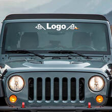 Aufkleber für Frontscheibe mit individuellem Logo & Flaggen für Jeep_2