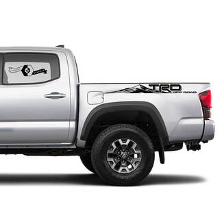 2X Tacoma Toyota TRD Off Road Truck Bed Mountains Seitenaufkleber Vinyl Aufkleber Great Mountain
