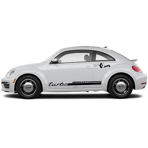 Turbo Seitenstreifen Vinyl Aufkleber Set für Volkswagen Käfer