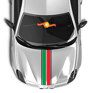 Alfa Romeo Motorhaubenaufkleber Italien Grenzflagge 2021
