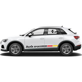 Paar Audi Q3 Aufkleber Türseite für Schweller Deutschland Flagge Vinyl Aufkleber Aufkleber
