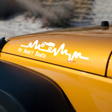 Heartbeat Stil Motorhauben Vinylaufkleber für Jeep Wrangler_2