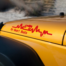 Heartbeat Stil Motorhauben Vinylaufkleber für Jeep Wrangler_3