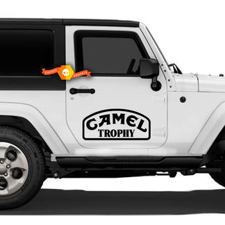 Paar Jeep Camel Trophy Aufkleber Türen für 2021 Vinyl-Aufkleber
