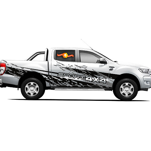 Paar Aufkleber Vinyl Sticker 4X4 Tacoma Toyota TRD Off Road LKW Seitentüren Ash Coast
