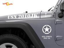 Jeep Wrangler Admiral Maurice Curts US Navy USA sagt USN SSf-38 USS CURTS Aufkleber Aufkleber 2