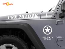 USN USS Curts FFG-38 Militärische Seiten-Vinyl-Aufkleber für Jeep Wrangler_2