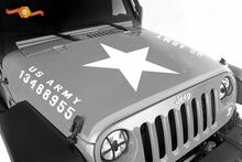 2 Jeep Wrangler US Army Motorhauben-Vinyl-Aufkleber 2