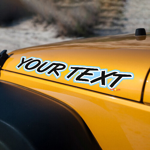 Neon-Schriftzug Motorhauben-Vinylaufkleber für Jeep Wrangler Rubicon