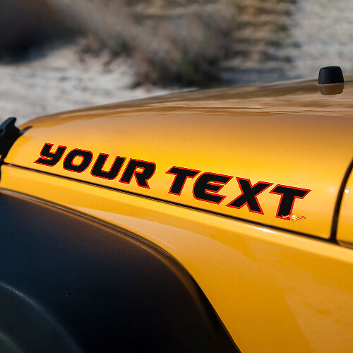 Umriss Schriftzug Motorhaube Vinylaufkleber für Jeep Wrangler Rubicon