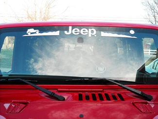 Jeep Mountain Rubicon CJ XJ YJ TJ Windschutzscheiben-Aufkleber