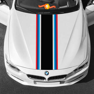 Zentrale Motorhaubenstreifen M Power M-Farben für BMW aller Generationen und Modelle
