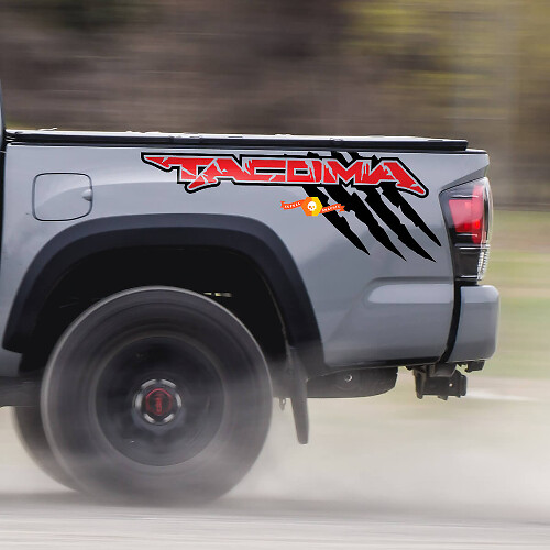 Tacoma Claw Vinyl-Aufkleberset für die hintere Seitenfläche des Toyota Tacoma