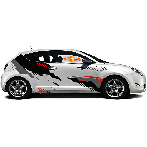 Paar Vinylaufkleber Seitengrafik Sticker Alfa Romeo MITO Punk-Stil neu 2022
