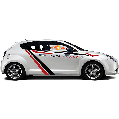 Paar Vinylaufkleber Seitengrafik Sticker Alfa Romeo MITO Alfa Racing 2022
