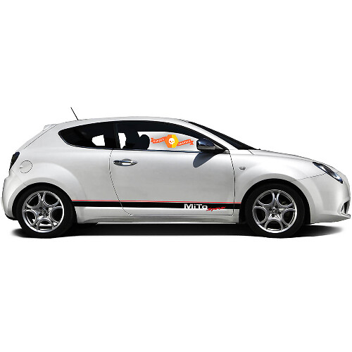 Paar Vinyl-Aufkleber Seitengrafik Sticker Alfa Romeo Rocker Panel MITO Sport 2022

