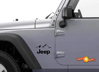 2 Jeep Mountain JK Motorhaubenfarben-Aufkleber Nr. 3