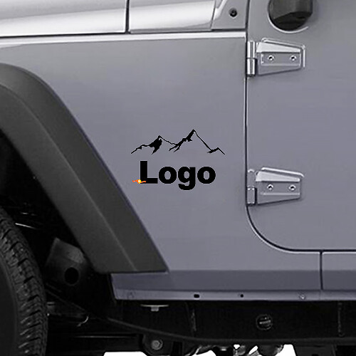 Mountain Style Logo Seiten Vinyl Aufkleber für Jeep Wrangler