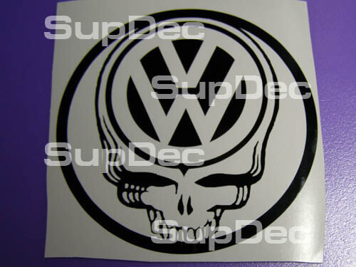 Volkswagen Schädel Aufkleber Decal
