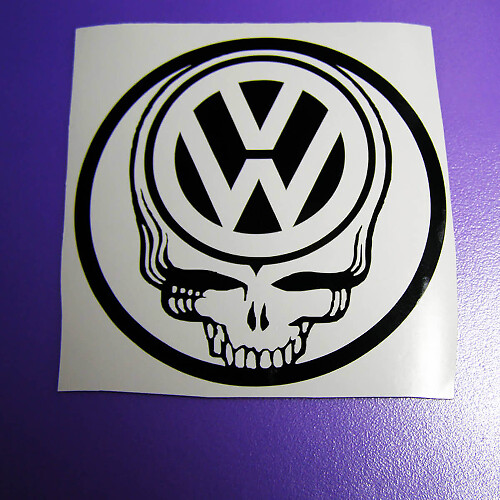 VW Logo Totenkopf Vinyl-Aufkleber Set für Volkswagen