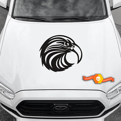 Beliebige Autohauben-Vinyl-Aufkleber Grafikaufkleber Autohaube Big Eagle Head Drawing 2022
