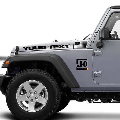 USA-Flaggen-JK-Logo-Vinylaufkleber für Jeep Wrangler JK