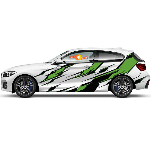 Paar Vinylaufkleber Grafikaufkleber Seite für BMW 1er Serie 2015 Ninja-Stil
