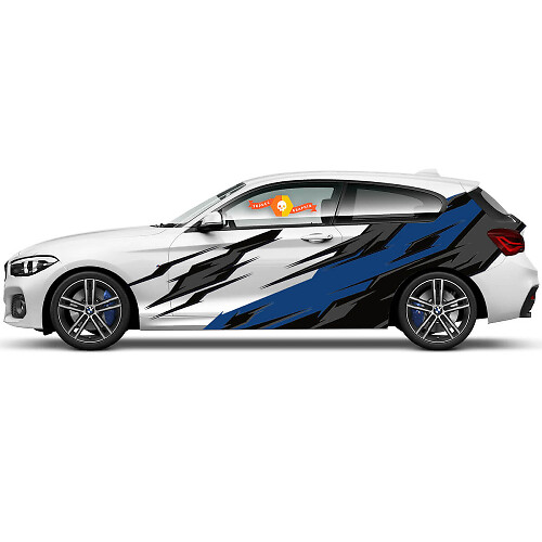 Paar Vinylaufkleber Grafikaufkleber Seite für BMW 1er Serie 2015 Ninja Strike
