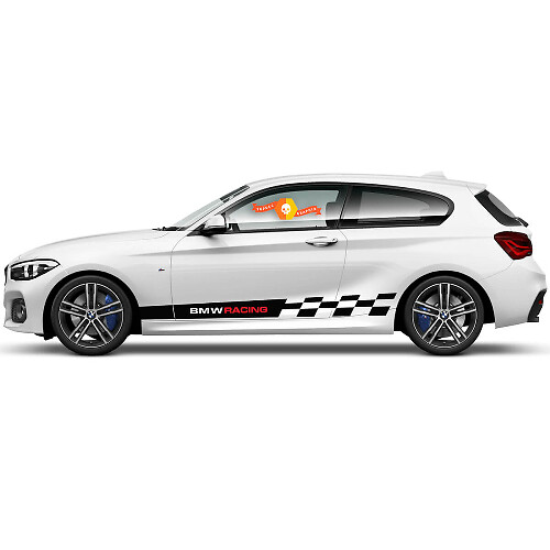 Paar Vinylaufkleber Grafiksticker Seite für BMW 1er Serie 2015 BMW Racing Line Finish
