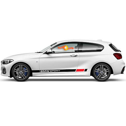 Paar Vinylaufkleber Grafikaufkleber Seitenschweller BMW 1er Serie 2015 SPORT neu
