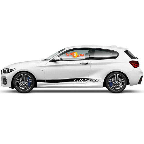 Paar Vinylaufkleber Grafiksticker Seitenschweller BMW 1er Serie 2015 Verschwinden

